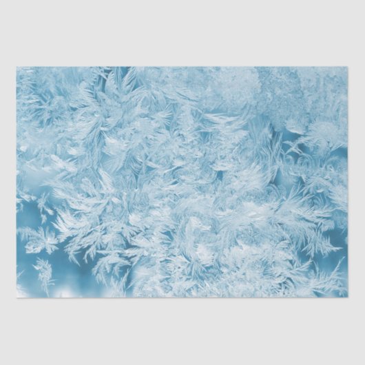 abstracte blauwe veren en sneeuwvlokken tissuepapier (Voorkant)