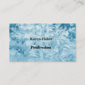 abstracte blauwe veren en sneeuwvlokken visitekaartje (Voorkant)