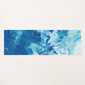 Abstracte blauwe verf golven yogamat (Achterkant (horizontaal))