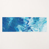Abstracte blauwe verf golven yogamat (Voorkant (horizontaal))
