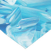 Abstracte blauwe verfgolven lange tafelloper (Hoek)