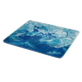 Abstracte blauwe verfgolven snijplank (Hoek)