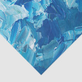 Abstracte blauwe verfgolven tissuepapier (Detail)