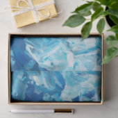 Abstracte blauwe verfgolven tissuepapier (Geschenk)