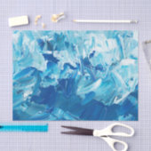 Abstracte blauwe verfgolven tissuepapier (Craft)
