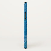 abstracte blauwe verftextuur Case-Mate iPhone case (Achterkant / rechts)