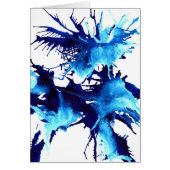 Abstracte blauwe vette waterverf splash (Voorkant)