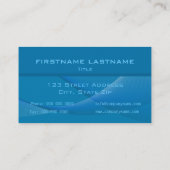 Abstracte blauwe Visitekaartjes (Achterkant)