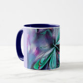 Abstracte Blauwe Vlinder Mok (Voorkant links)