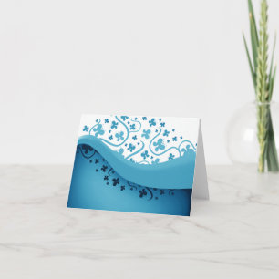 Abstracte Blauwe Vlinders Notecards Kaart