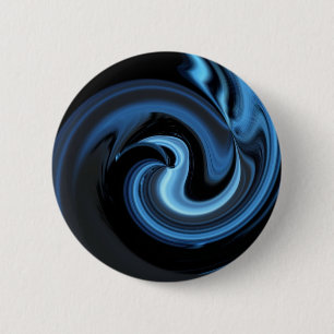 Abstracte blauwe vogel *personaliseren* ronde button 5,7 cm