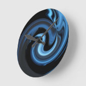 Abstracte blauwe vogel *personaliseren* ronde klok (Hoek)