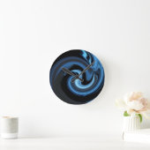 Abstracte blauwe vogel *personaliseren* ronde klok (Huis)