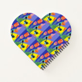 Abstracte blauwe vogels Australische vogelvogels Notitieboek (Achterkant)