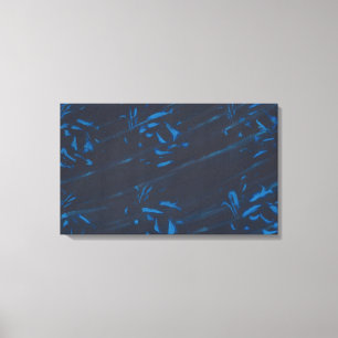Abstracte Blauwe Vormen op marinesunerschilderCanv Canvas Afdruk