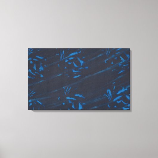 Abstracte Blauwe Vormen op marinesunerschilderCanv Canvas Afdruk (Voorkant)