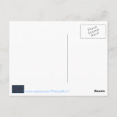 Abstracte Blauwe Vormen op Navy Black Briefkaarten (Achterkant)