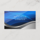 Abstracte blauwe vormen | Qr-code Visitekaartje (Achterkant)