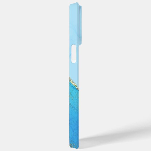 ABSTRACTE BLAUWE WATERKLEUR GEPERSONALISEERD Case-Mate iPhone CASE (Achterkant / Rechts)