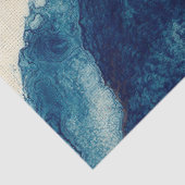 Abstracte blauwe waterkleur op de ontkoppeling van tissuepapier (Detail)