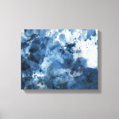Abstracte blauwe waterverf achtergrond canvas afdruk (Voorkant)