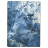 Abstracte blauwe waterverf achtergrond klembord (Achterkant)