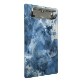 Abstracte blauwe waterverf achtergrond mini klembord (Schuin)