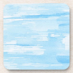 Abstracte blauwe waterverf achtergrond, textuur. bier onderzetter