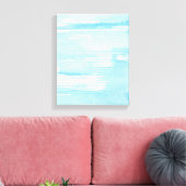 Abstracte blauwe waterverf achtergrond, textuur. canvas afdruk (Insitu (Woonkamer))