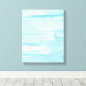 Abstracte blauwe waterverf achtergrond, textuur. canvas afdruk (Insitu (Houten vloer))
