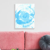Abstracte blauwe waterverf achtergrond, textuur. canvas afdruk (Insitu (Woonkamer))