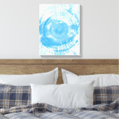 Abstracte blauwe waterverf achtergrond, textuur. canvas afdruk (Insitu (Slaapkamer))