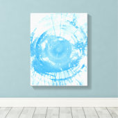 Abstracte blauwe waterverf achtergrond, textuur. canvas afdruk (Insitu (Houten vloer))