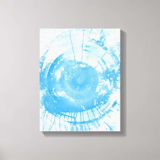 Abstracte blauwe waterverf achtergrond, textuur. canvas afdruk (Voorkant)