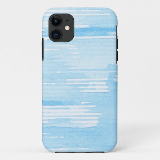 Abstracte blauwe waterverf achtergrond, textuur. Case-Mate iPhone case (Achterkant)