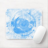 Abstracte blauwe waterverf achtergrond, textuur. muismat (Met muis)