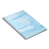 Abstracte blauwe waterverf achtergrond, textuur. notitieboek (Rechterzijde)