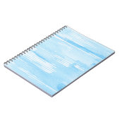Abstracte blauwe waterverf achtergrond, textuur. notitieboek (Linkerzijde)