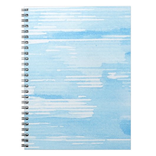 Abstracte blauwe waterverf achtergrond, textuur. notitieboek (Voorkant)