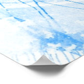 Abstracte blauwe waterverf achtergrond, textuur. poster (Hoek)