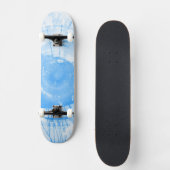 Abstracte blauwe waterverf achtergrond, textuur. skateboard (Voorkant)