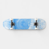 Abstracte blauwe waterverf achtergrond, textuur. skateboard (Horizontaal)