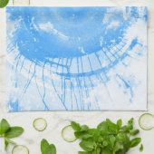 Abstracte blauwe waterverf achtergrond, textuur. theedoek (Gevouwen)