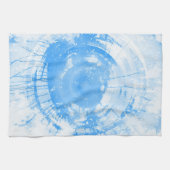 Abstracte blauwe waterverf achtergrond, textuur. theedoek (Horizontaal)