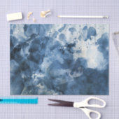Abstracte blauwe waterverf achtergrond tissuepapier (Craft)