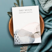 Abstracte Blauwe Waterverf Blank Sieraden Display Visitekaartje