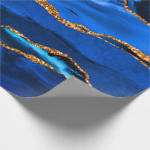Abstracte blauwe Waterverf Cadeaupapier (Hoek)