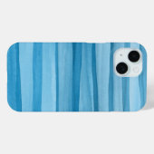 Abstracte Blauwe Waterverf Patroon Brushstrokes Case-Mate iPhone Case (Achterkant (horizontaal))