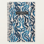 Abstracte blauwe Waterverf Patroonplank Planner<br><div class="desc">Waterverf ikat geïnspireerd blauw abstract patroon</div>