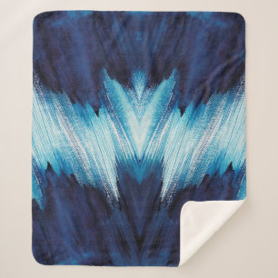 Abstracte blauwe waterverf, verfhoog resol sherpa deken